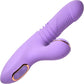 Shegasm Pro-Thrust Max Rechargeable Silicone Thrusting Warming Pulsing Rabbit Vibrator - Purple