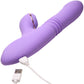 Shegasm Pro-Thrust Max Rechargeable Silicone Thrusting Warming Pulsing Rabbit Vibrator - Purple