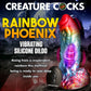 Rainbow Phoenix 6.75" Rechargeable Vibrating Silicone Suction Cup Dildo With Remote By Creature Cocks