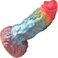 Rainbow Phoenix 6.75" Rechargeable Vibrating Silicone Suction Cup Dildo With Remote By Creature Cocks