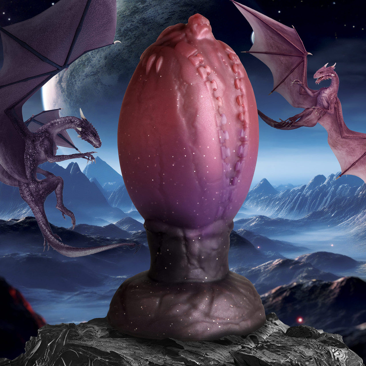 Dragon Hatch Silicone Egg 5.25" Butt Plug With Suction Cup By Creature Cocks - Large