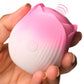 Bloomgasm Pulsing Petals Throbbing Rose Stimulator Rechargeable Clitoral Vibrator - Pink & White