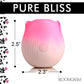 Bloomgasm Pulsing Petals Throbbing Rose Stimulator Rechargeable Clitoral Vibrator - Pink & White