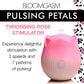 Bloomgasm Pulsing Petals Throbbing Rose Stimulator Rechargeable Clitoral Vibrator - Pink & White