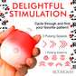 Bloomgasm Pulsing Petals Throbbing Rose Stimulator Rechargeable Clitoral Vibrator - Red & White