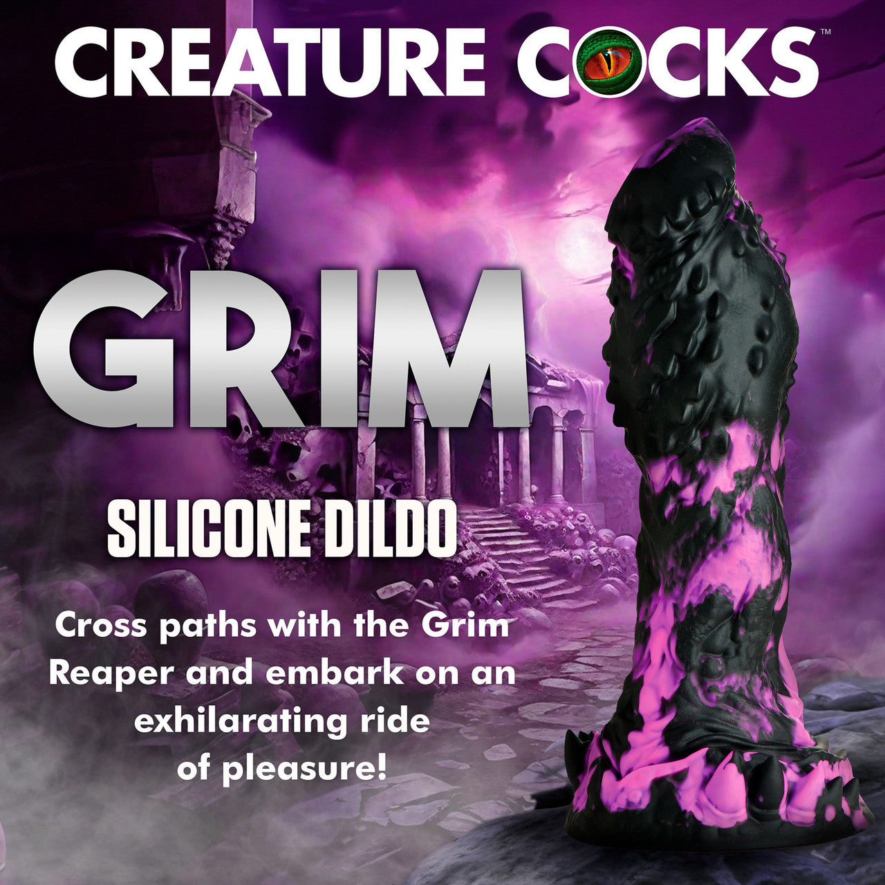 Grim 7.75" Silicone Suction Cup Dildo By Creature Cocks