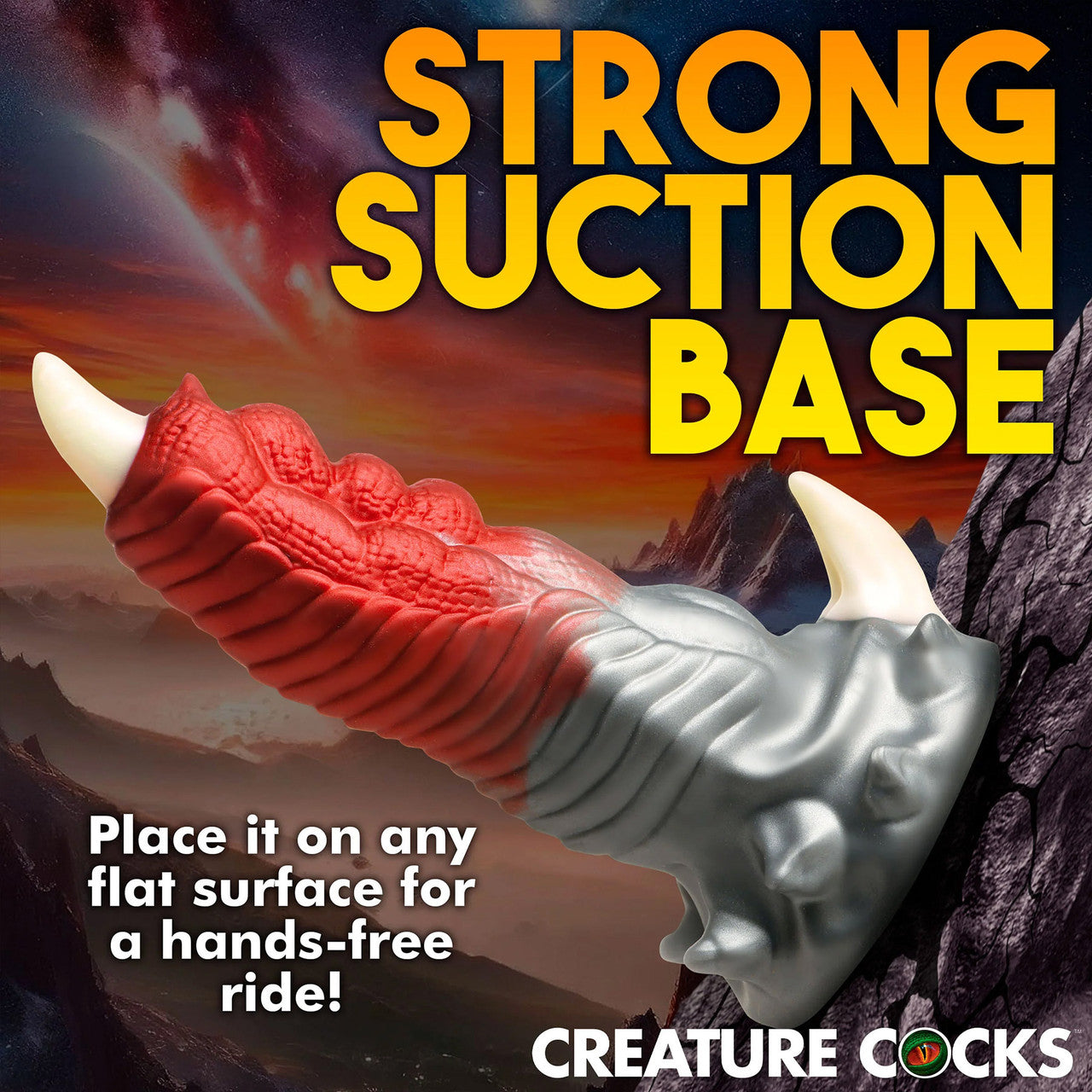 Talon 7" Silicone Dual Stimulation Suction Cup Dildo By Creature Cocks