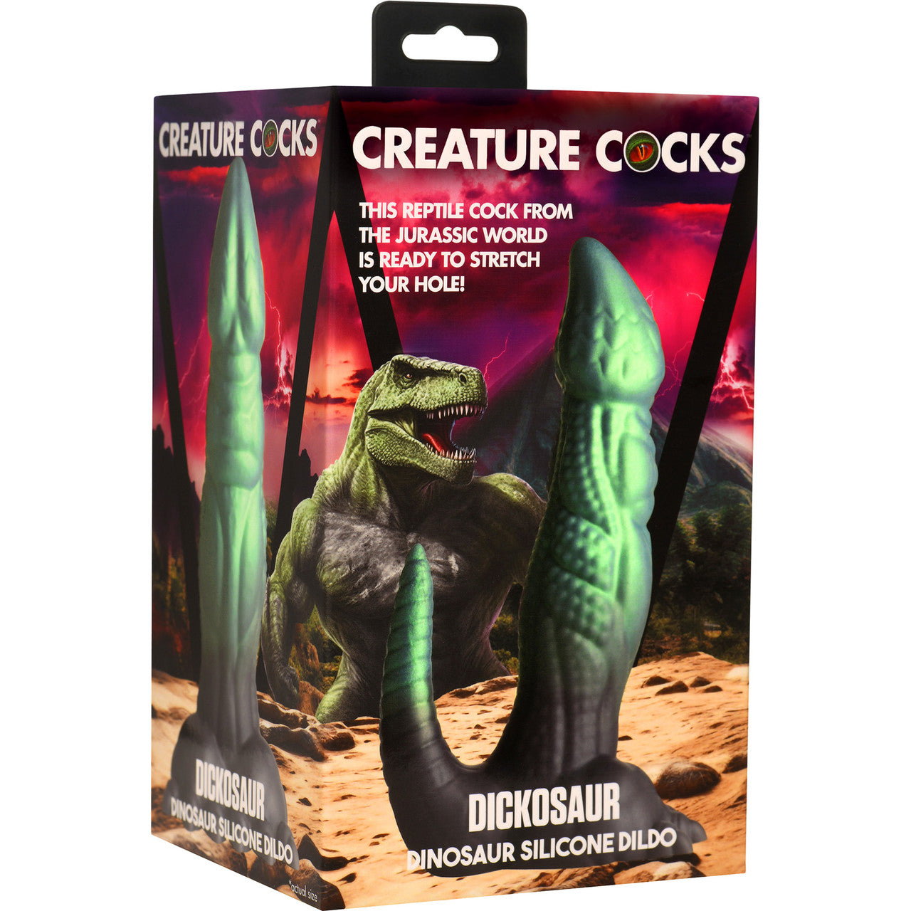 Dickosaur 7.25" Silicone Dual Stimulation Suction Cup Dildo By Creature Cocks