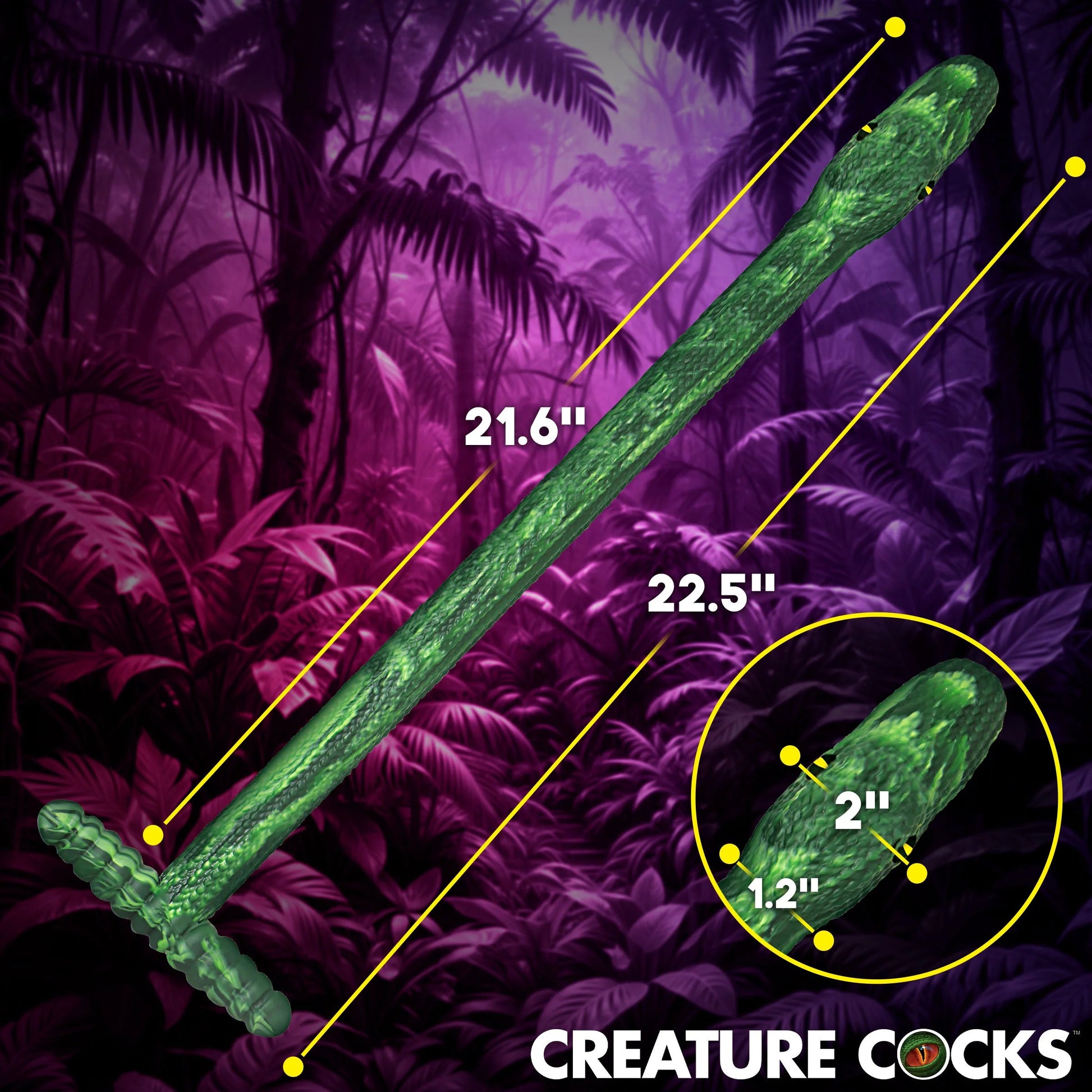 Slither 21" Silicone Dildo By Creature Cocks