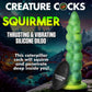 Squirmer Rechargeable Thrusting & Vibrating Silicone Suction Cup Dildo With Remote By Creature Cocks