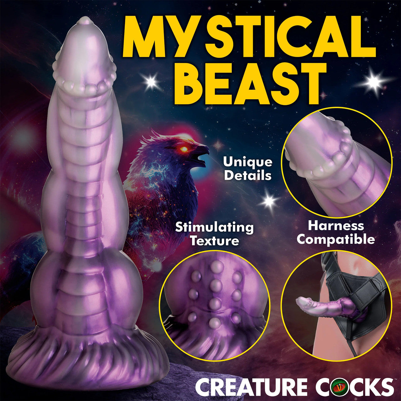 Celestial Cock 9" Silicone Suction Cup Dildo By Creature Cocks