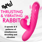 BANG! Thrusting & Vibrating Rabbit Rechargeable Silicone Dual Stimulation Vibrator - Pink