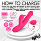 BANG! Thrusting & Vibrating Rabbit Rechargeable Silicone Dual Stimulation Vibrator - Pink