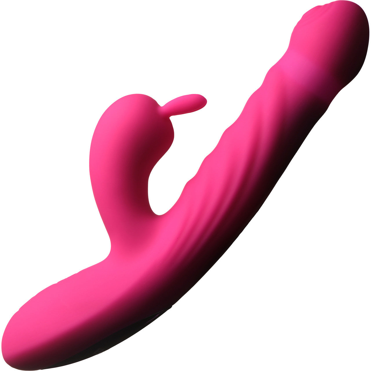 BANG! Thrusting & Vibrating Rabbit Rechargeable Silicone Dual Stimulation Vibrator - Pink