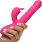 BANG! Thrusting & Vibrating Rabbit Rechargeable Silicone Dual Stimulation Vibrator - Pink