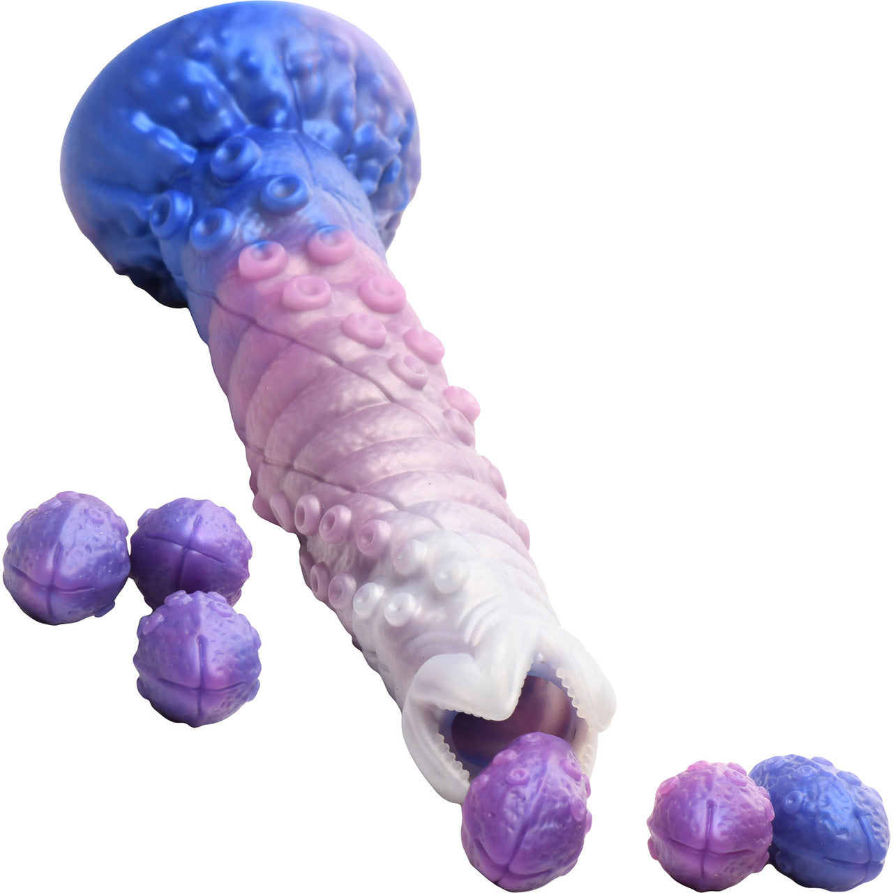 Tenta-Queen 11.5" Silicone Ovipositor Dildo With Eggs By Creature Cocks