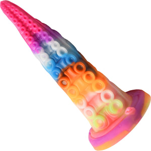 Luminoctopus 7.25" Glow In The Dark Tentacle Silicone Suction Cup Dildo By Creature Cocks