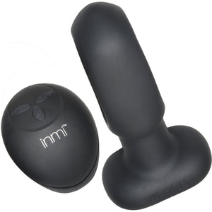 INMI Flickers Bum Flick Rechargeable Silicone Flicking & Vibrating Butt Plug With Remote - Black