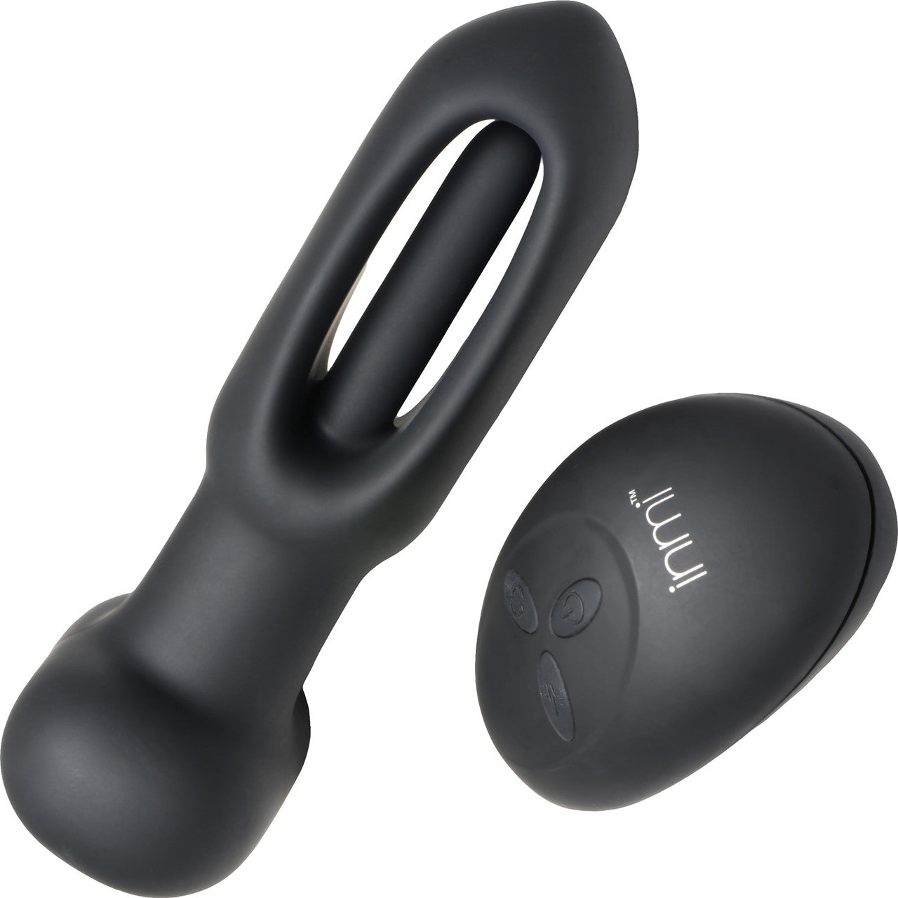 INMI Flickers Bum Flick Rechargeable Silicone Flicking & Vibrating Butt Plug With Remote - Black