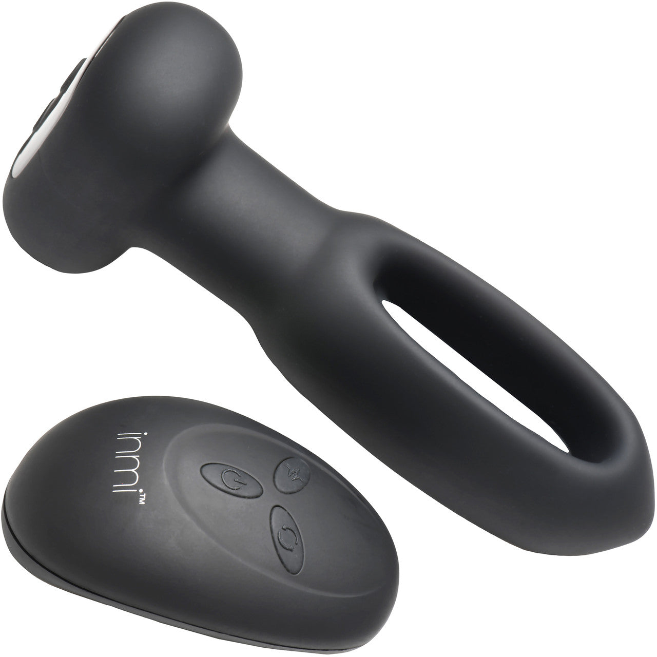 INMI Flickers Bum Flick Rechargeable Silicone Flicking & Vibrating Butt Plug With Remote - Black