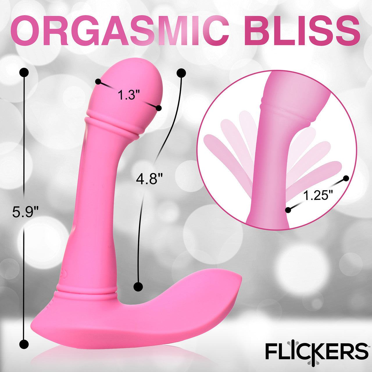 INMI Flickers G-Flick Rechargeable Silicone Flicking G-Spot Vibrator With Remote - Pink