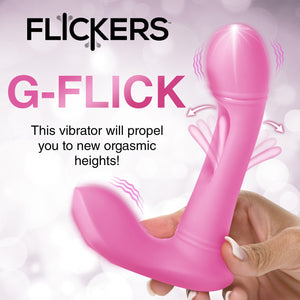 INMI Flickers G-Flick Rechargeable Silicone Flicking G-Spot Vibrator With Remote - Pink