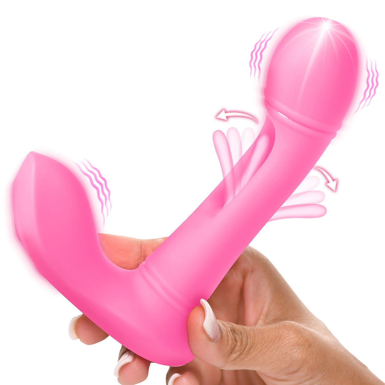 INMI Flickers G-Flick Rechargeable Silicone Flicking G-Spot Vibrator With Remote - Pink