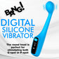 BANG! Digital Display Rechargeable Waterproof Silicone G-Spot Vibrator - Blue