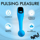 BANG! Digital Display Rechargeable Waterproof Silicone G-Spot Vibrator - Blue