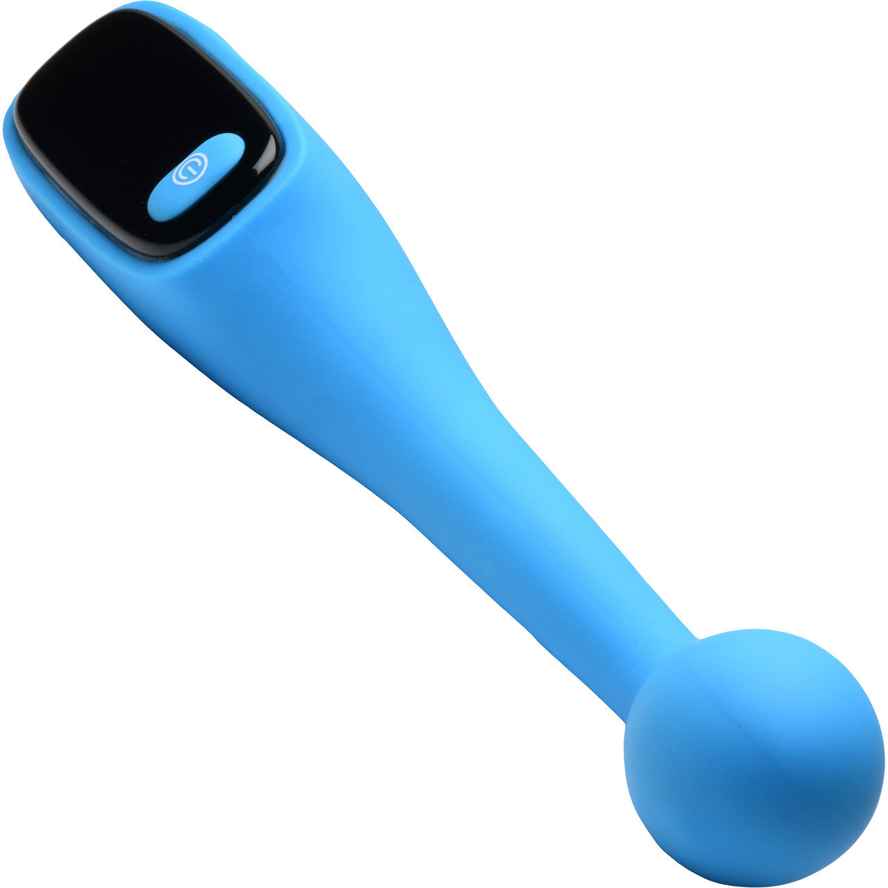 BANG! Digital Display Rechargeable Waterproof Silicone G-Spot Vibrator - Blue