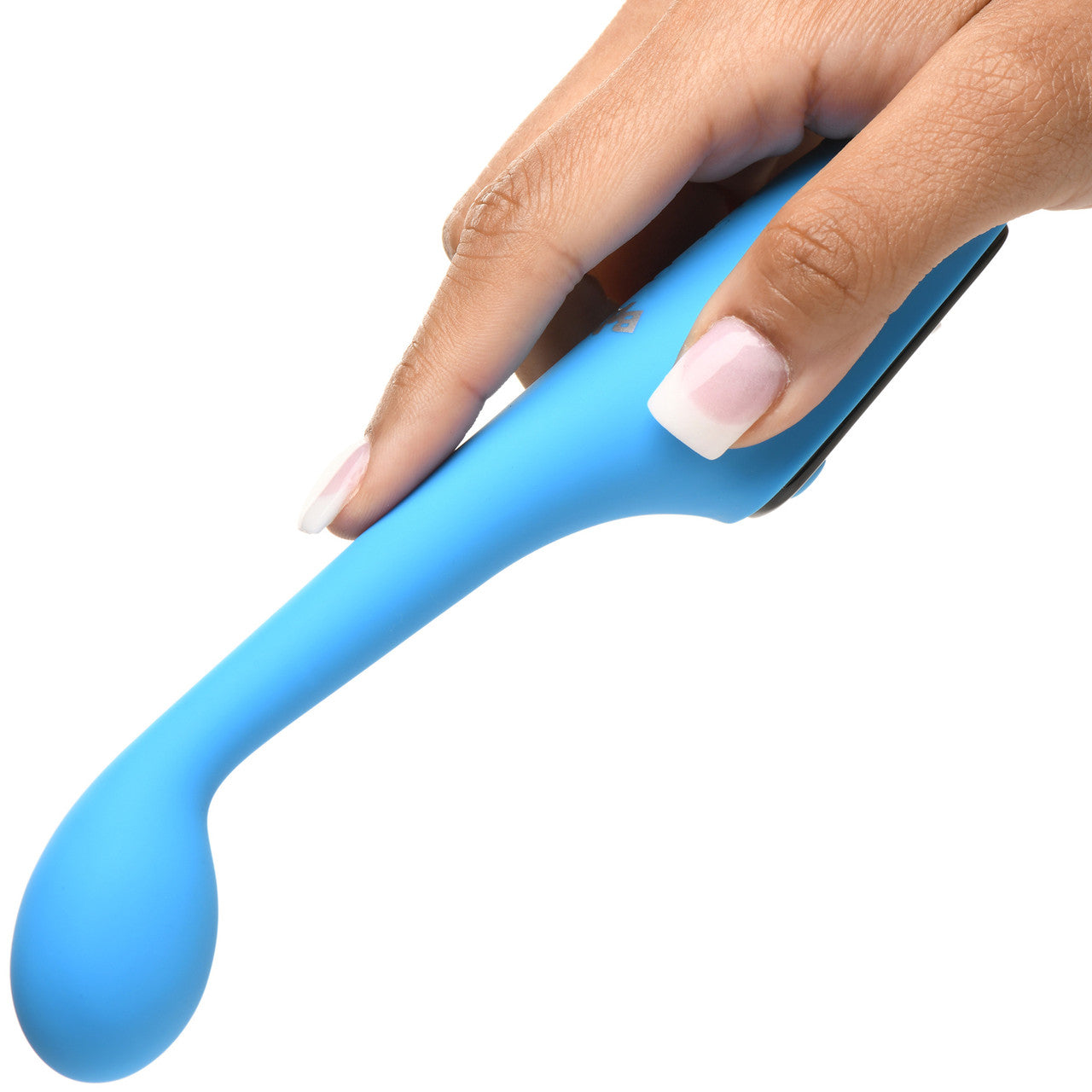 BANG! Digital Display Rechargeable Waterproof Silicone G-Spot Vibrator - Blue