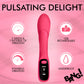 BANG! Digital Display Rechargeable Waterproof Silicone Dual Stimulation Vibrator - Pink