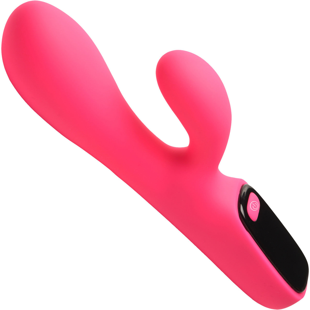 BANG! Digital Display Rechargeable Waterproof Silicone Dual Stimulation Vibrator - Pink