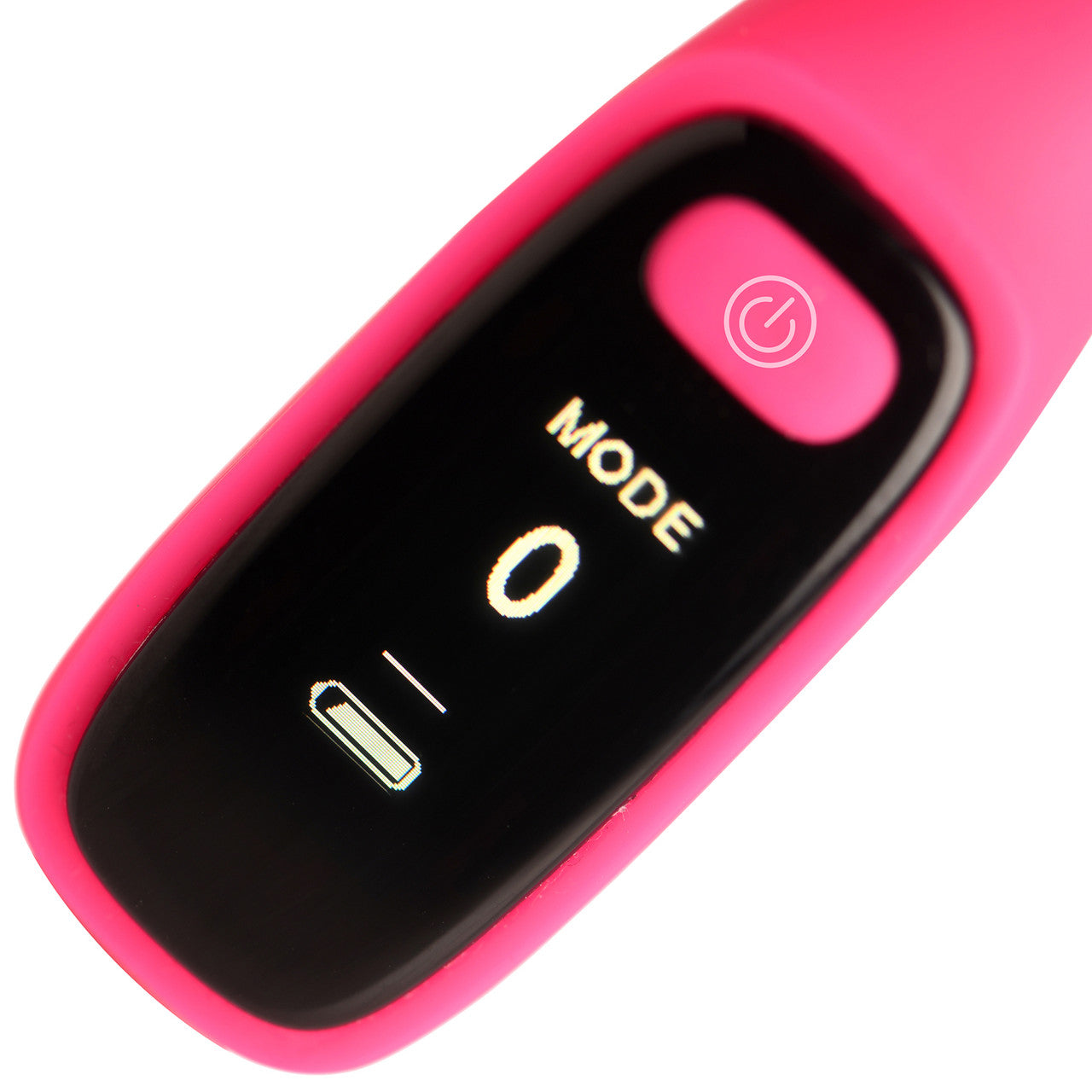 BANG! Digital Display Rechargeable Waterproof Silicone Dual Stimulation Vibrator - Pink