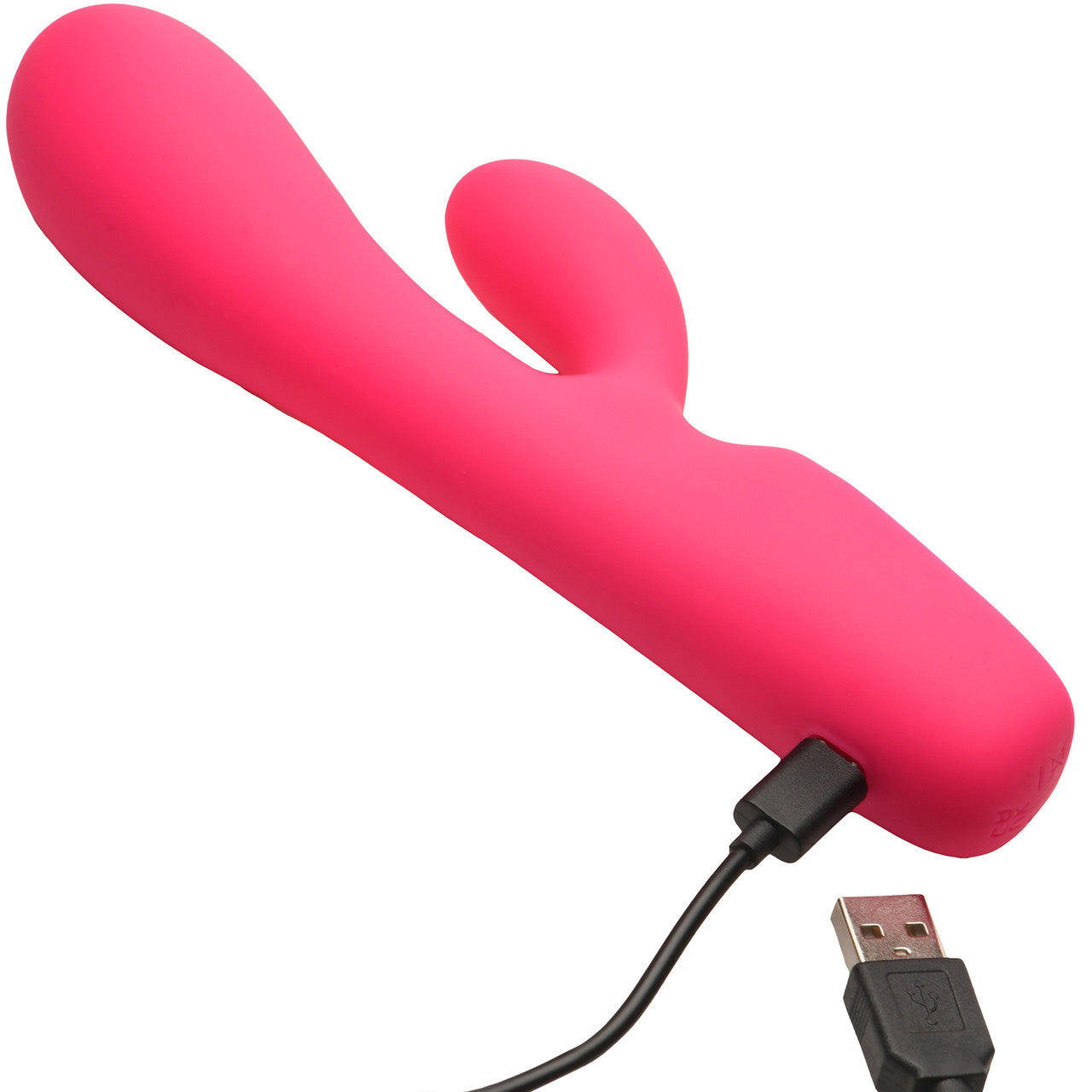 BANG! Digital Display Rechargeable Waterproof Silicone Dual Stimulation Vibrator - Pink