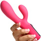 BANG! Digital Display Rechargeable Waterproof Silicone Dual Stimulation Vibrator - Pink