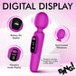 BANG! Digital Display Rechargeable Waterproof Silicone Wand Style Vibrator - Purple