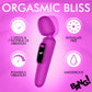 BANG! Digital Display Rechargeable Waterproof Silicone Wand Style Vibrator - Purple