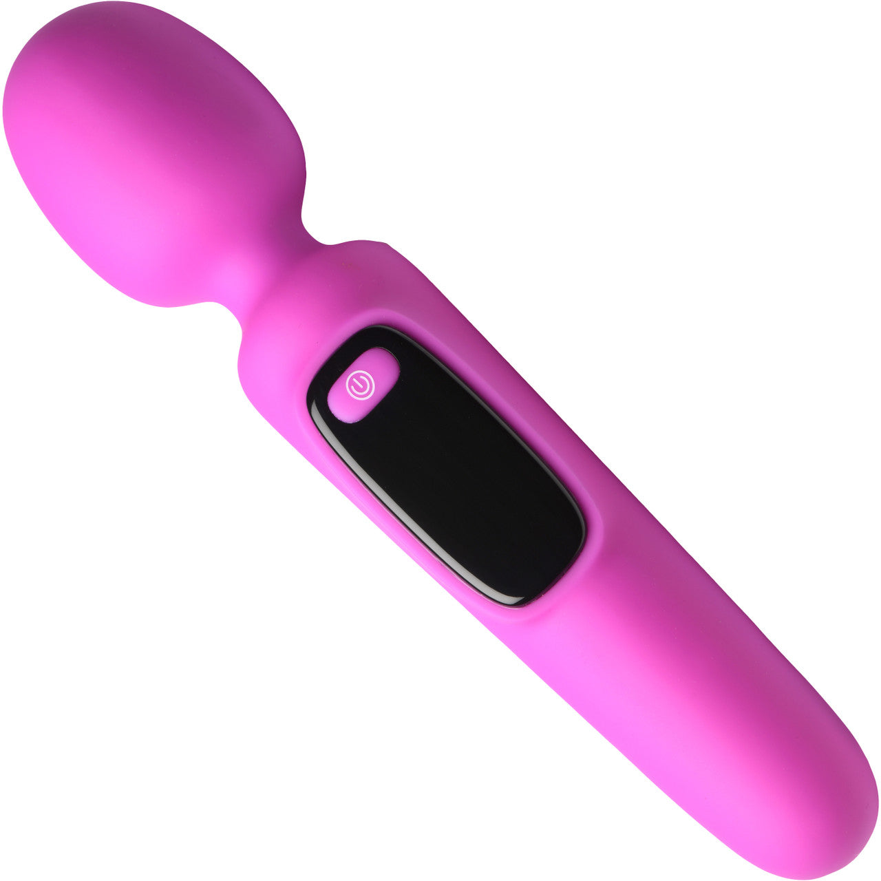 BANG! Digital Display Rechargeable Waterproof Silicone Wand Style Vibrator - Purple