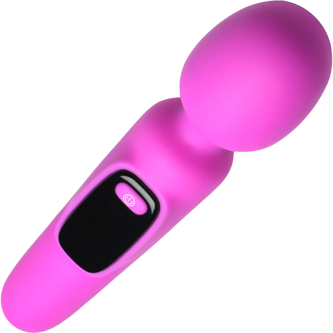 BANG! Digital Display Rechargeable Waterproof Silicone Wand Style Vibrator - Purple