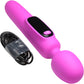 BANG! Digital Display Rechargeable Waterproof Silicone Wand Style Vibrator - Purple