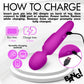 BANG! Digital Display Rechargeable Waterproof Silicone Wand Style Vibrator - Purple