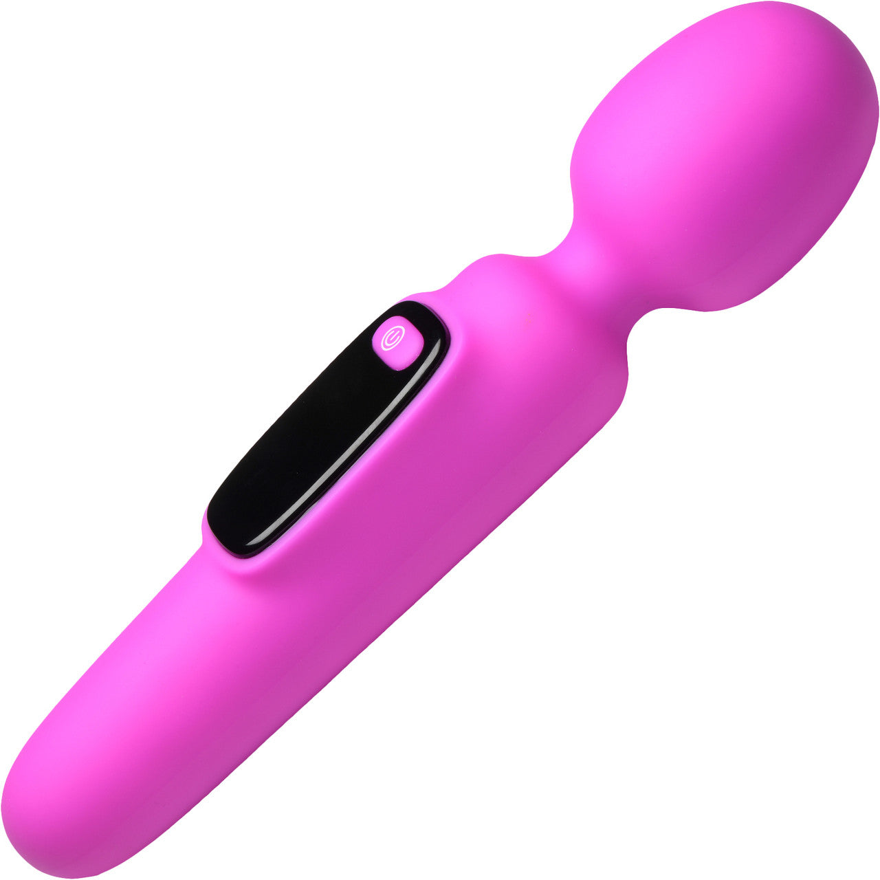 BANG! Digital Display Rechargeable Waterproof Silicone Wand Style Vibrator - Purple