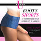 Strap U Booty Shorts Strap On Harness With Built-In 6" Silicone Dildo - Medium, Vanilla