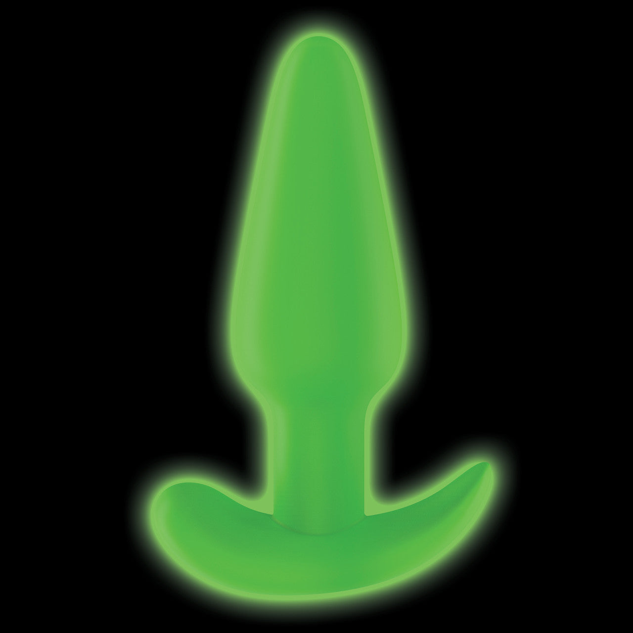 BANG! 21X Rechargeable Waterproof Vibrating Glow In The Dark Silicone Butt Plug With Remote - Green