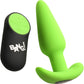 BANG! 21X Rechargeable Waterproof Vibrating Glow In The Dark Silicone Butt Plug With Remote - Green