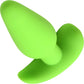 BANG! 21X Rechargeable Waterproof Vibrating Glow In The Dark Silicone Butt Plug With Remote - Green