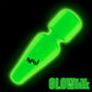 BANG! 10X Rechargeable Silicone Glow In The Dark Mini Wand Vibrator - Green