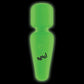 BANG! 10X Rechargeable Silicone Glow In The Dark Mini Wand Vibrator - Green