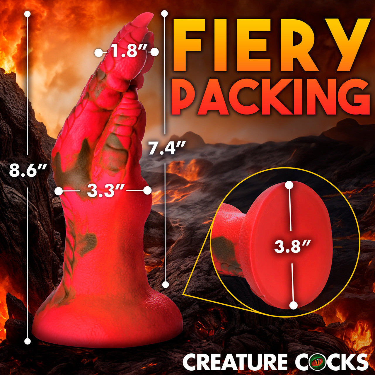 Demon Claw 8.5" Fisting Silicone Suction Cup Dildo By Creature Cocks